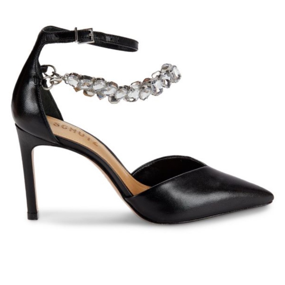 SCHUTZ
Aleah Embellished Leather Stiletto Pumps